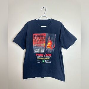 Fire Jaid Size M Black Graphic T-Shirt